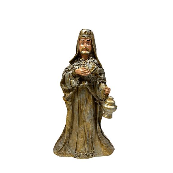 Kurt S‎ Adler Paper Mache Gold Silver 13"h 6 Pc Large Nativity Set Made in Japan - Picture 11 of 16
